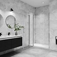 AICA SANITAIRE - AICA porte de douche pivotante 110x185cm en 6mm verre anticalcaire porte de douche pliante avec un élément fixe - vignette