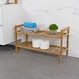 DEBLANCH - Etagère de salle de bain empilable 70x27cm, bois - vignette