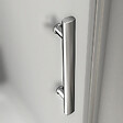 AICA SANITAIRE - AICA porte de douche pivotante 100x185cm en niche en verre bande central dépoli anticalcaire Installation à Gauche - vignette
