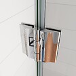 AICA SANITAIRE - AICA Paroi de douche pivotante 77cm en verre anticalcaire paroi de douche hauteur 190cm, porte-serviette - vignette