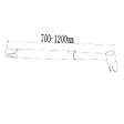AICA SANITAIRE - Aica Paroi De Douche 70x200cm Paroi De Douche à L'italienne En 8mm Verre Anticalcaire Style Moderne Avec Barre De Fixation Extensible Noire 70-120cm - vignette