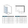 AICA SANITAIRE - AICA paroi de douche 70x200cm avec retour pivotant 50x200cm en 8mm verre securit, paroi de douche à l'italienne avec une barre de fixation carrée 90cm - vignette