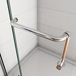 AICA SANITAIRE - AICA Paroi de douche pivotante 117cm en verre anticalcaire paroi de douche hauteur 190cm, porte-serviette - vignette