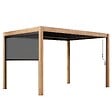 OVIALA - Pergola bioclimatique autoportée 3x4m et 1 store bois gris - Athenes - vignette