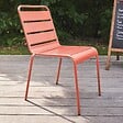 OVIALA - Chaise de jardin en métal argile - Palavas - vignette