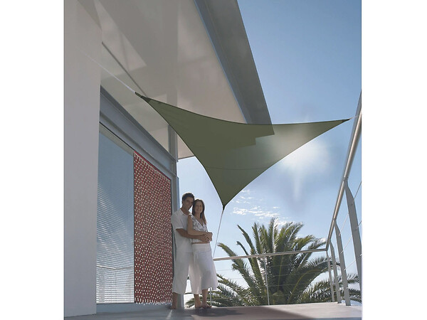 JARDILINE - Voile d'ombrage triangulaire SERENITY - 3,60 x 3,60 x 3,60 m - Kaki - Jardiline - large