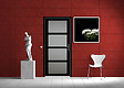 GD MENUISERIES - Bloc Porte Telia Noir Vitrée H204 x L83 cm Côte Tableau P.Gauche - vignette