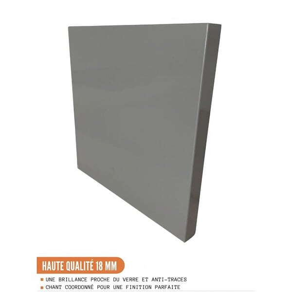 CUISINEANDCIE - Cuisineandcie - Cuisine complète ECO Gris Brillant 240 cm - large