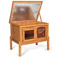 ID MARKET - Niche autochauffante en bois pour chat avec porte et fenêtre - vignette