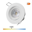 EDM - Downlight LED Encastré Rond - 5W 4000K - Blanc - Ø9cm - Lumière du Jour - vignette
