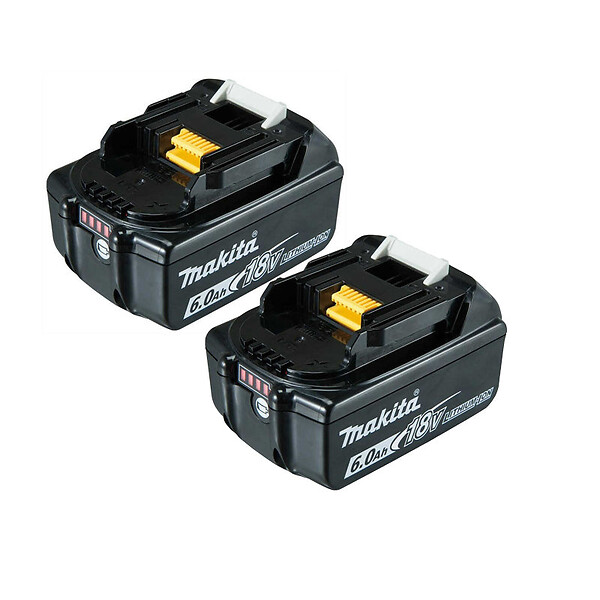 MAKITA - Pack Énergie MAKITA 18 V Li-Ion (2 batteries 6Ah + 1 chargeur double) avec MAKPAC 3 - large
