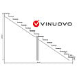 VINUOVO - BERLIN Escalier extérieur bois 16 marches H 275cm L-160cm - vignette