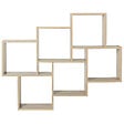 ID MARKET - Etagère murale double position LUCAS bois façon hêtre - vignette