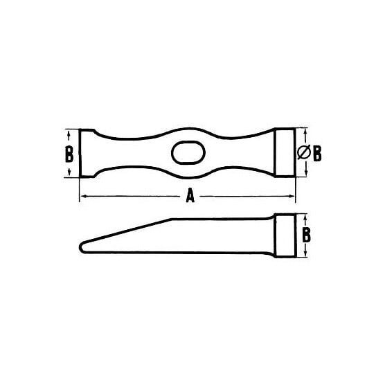 MOB - Marteau à garnir manche HICKORY - 30 mm - large