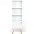 ID MARKET - Bibliothèque étagère de rangement colonne EMMIE scandinave blanc - vignette