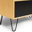 ID MARKET - Commode 6 tiroirs vintage NOEMI 110 cm bois pied épingle - vignette