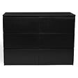 ID MARKET - Commode 6 tiroirs TOMI 110 cm bois noir - vignette