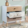 ID MARKET - Commode 3 tiroirs BAHIA 75 cm scandinave - vignette
