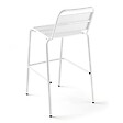 OVIALA - Chaise de bar haute en métal blanc - Palavas - vignette