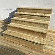 VINUOVO - BERLIN Escalier extérieur bois 5 marches H 88cm L-140cm - avec contre marche - vignette
