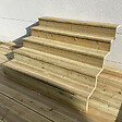 VINUOVO - BERLIN Escalier extérieur bois 5 marches H 88cm L-160cm - avec contre marche - vignette