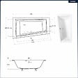 BESCO - Baignoire asymétrique - 150 x 85 cm - Gauche - sans Habillage - avec Pieds - Vidage Chrome - INTIMA SLIM - vignette