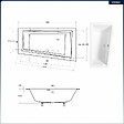 BESCO - Baignoire asymétrique - 150 x 85 cm - Droite - sans Habillage - avec Pieds - Vidage Chrome - INTIMA SLIM - vignette
