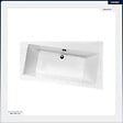 BESCO - Baignoire asymétrique - 160 x 100 cm - Droite - avec Tablier Blanc - Pieds - Vidage Chrome - INFINITY - vignette