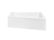 BESCO - Baignoire asymétrique 150 x 85 cm + tablier blanc + repose tête - INTIMA - Droite - vignette