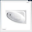BESCO - Baignoire asymétrique - 150 x 100 cm - Droite - avec Habillage - Pieds - Vidage Chrome - CORNEA - vignette