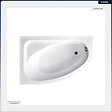 BESCO - Baignoire asymétrique - 140 x 80 cm - Gauche - avec Habillage - Pieds - Vidage Chrome - CORNEA - vignette