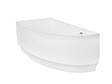 BESCO - Baignoire asymétrique 150 x 70 cm + tablier blanc + repose tête - PRAKTIKA - Droite - vignette