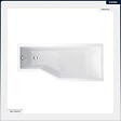BESCO - Baignoire asymétrique - 150 x 75 cm - Droite - avec Tablier - Pieds - Vidage Chrome - INTEGRA - vignette