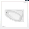 BESCO - Baignoire asymétrique - 160 x 100 cm - Droite - avec Tablier - Pieds - Repose-tête - Vidage Chrome - RIMA - vignette