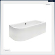 BESCO - Baignoire asymétrique - 180 x 80 cm - Droite - avec Habillage - Pieds - Vidage Chrome - AVITA - vignette