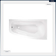 BESCO - Baignoire asymétrique - 150 x 80 cm - Droite - sans Habillage - avec Pieds - Vidage Chrome - LUNA - vignette