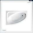 BESCO - Baignoire asymétrique - 140 x 80 cm - Gauche - sans Habillage - avec Pieds - Vidage Chrome - CORNEA - vignette