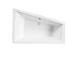 BESCO - Baignoire asymétrique blanche encastrée 180 cm x 125 cm + repose tête - INTIMA DUO SLIM - gauche - vignette