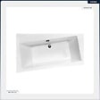 BESCO - Baignoire asymétrique - 160 x 100 cm - Gauche - sans Habillage - avec Pieds - Vidage Chrome - INFINITY - vignette
