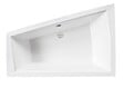 BESCO - Baignoire asymétrique blanche encastrée 180 cm x 125 cm + repose tête - INTIMA DUO SLIM - droite - vignette