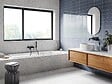BESCO - Baignoire Droite sans Tablier - 120 x 70 cm - MODERN SANS TABLIER - REPOSE-TÊTE OFFERT - vignette