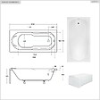 BESCO - Baignoire rectangulaire - 170 x 70 cm - sans Habillage - avec Pieds - Vidage Chrome - BONA - vignette
