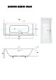 OTITEC - Baignoire Droite sans Tablier - 180 x 80 cm - QUADRO SANS TABLIER - REPOSE-TÊTE OFFERT - vignette