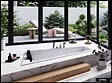BESCO - Baignoire Asymétrique sans Tablier - 180 x 125 cm - INTIMA DUO SANS TABLIER - GAUCHE - 2 REPOSE-TÊTES OFFERTS - vignette