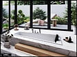 BESCO - Baignoire Asymétrique sans Tablier - 180 x 125 cm - INTIMA DUO SANS TABLIER- DROITE - 2 REPOSE-TÊTES OFFERTS - vignette