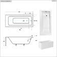 BESCO - Baignoire rectangulaire - 110 x 70 cm - sans Habillage - avec Pieds - Vidage Chrome - TALIA - vignette
