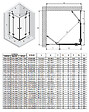 OTITEC - Cabine de douche 100x90cm 2 portes pivotantes,MIAMI GOLD, doré,acces d'angle - vignette