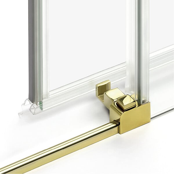 OTITEC - Porte de douche doré 190 cm, coulissante, 4 volets  KAPRI GOLD - large