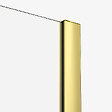 OTITEC - Porte de douche dorée  140 cm 4 volets coulissante gauche HAWAII GOLD - vignette