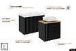 OTITEC - Meuble sous vasque - version portes | NOVA | NOIR | 80 x 56 x 45 cm - vignette